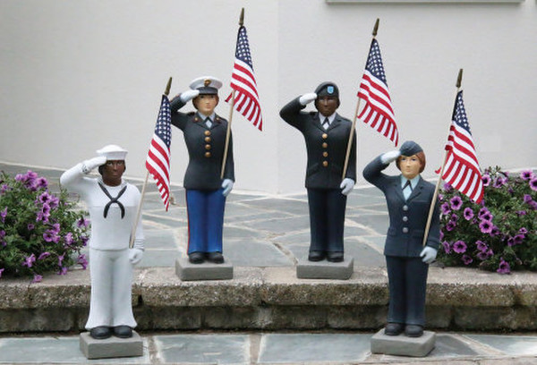Armed Forces Set Women Military Branches Statues Female Soldiers